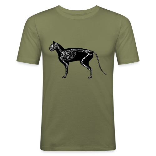 Katzen-Skelett - Männer Slim Fit T-Shirt