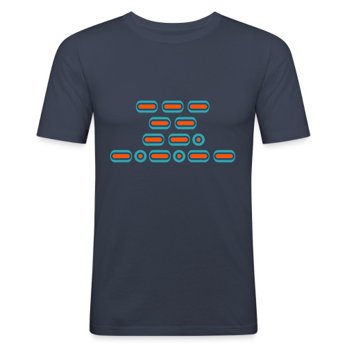 OMG! (orange/blue/teal) - Men's Slim Fit T-Shirt