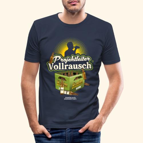 Bier Spruch Projektleiter Vollrausch® & Kiste Bier - Männer Slim Fit T-Shirt