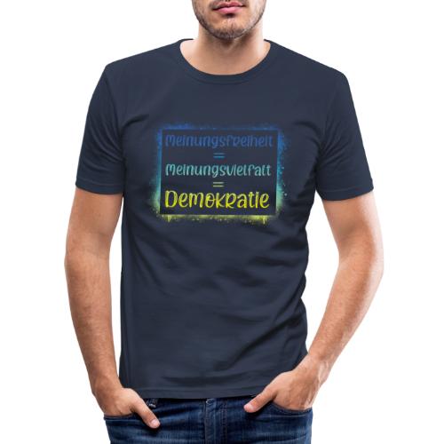 Freiheit = Vielfalt = Demokratie - Männer Slim Fit T-Shirt