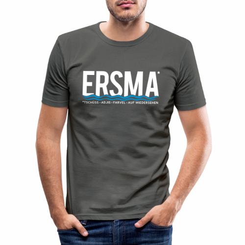ERSMA - Tschüss, Adjis, Farvel und Auf Wiedersehen - Männer Slim Fit T-Shirt