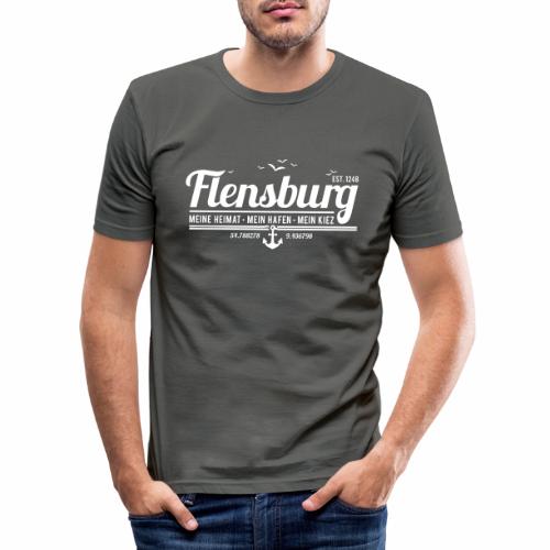 Flensburg - meine Heimat, mein Hafen, mein Kiez - Männer Slim Fit T-Shirt