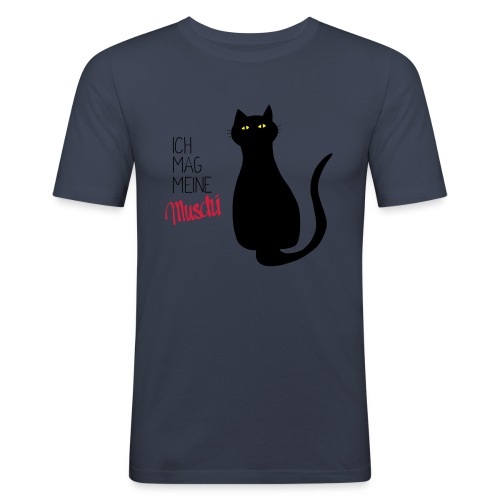 Katze - Muschi - Männer Slim Fit T-Shirt
