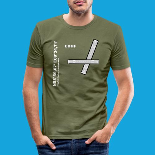 Flugplatz EDHF Design mit Namen und Koordinaten - Männer Slim Fit T-Shirt