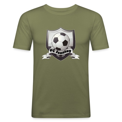 FC Sonntag Logo - Männer Slim Fit T-Shirt