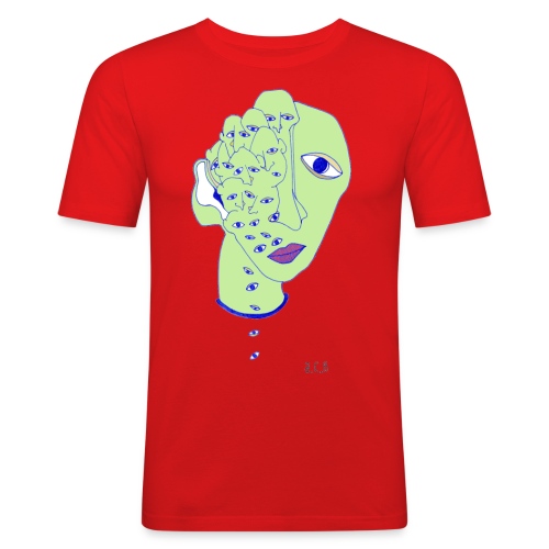 Eyedrop - Mannen slim fit T-shirt