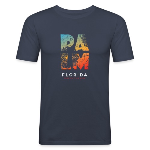 PALM FLORIDA SURFING TIME 2020 - Men's Slim Fit T-Shirt