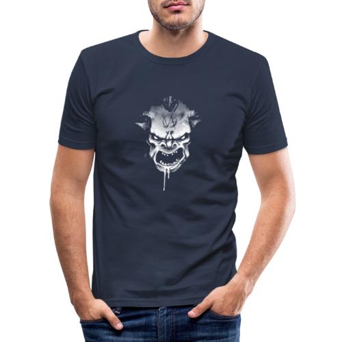 Orc, Wit - Mannen slim fit T-shirt