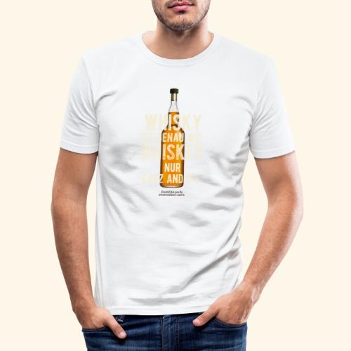 Whisky ist genau wie Whiskey - Männer Slim Fit T-Shirt
