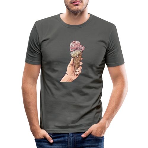 Dots Icecream - Männer Slim Fit T-Shirt