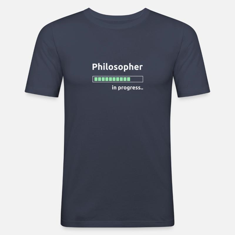 Philosopher in progress - T-shirt près du corps Homme - bleu marine