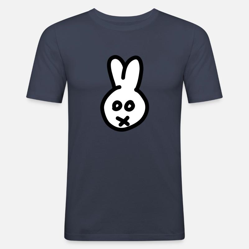 Bunny 2c - Männer Slim Fit T-Shirt - Navy