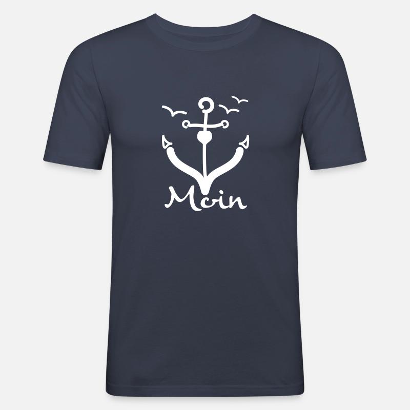 Anker- Moin - Männer Slim Fit T-Shirt - Navy