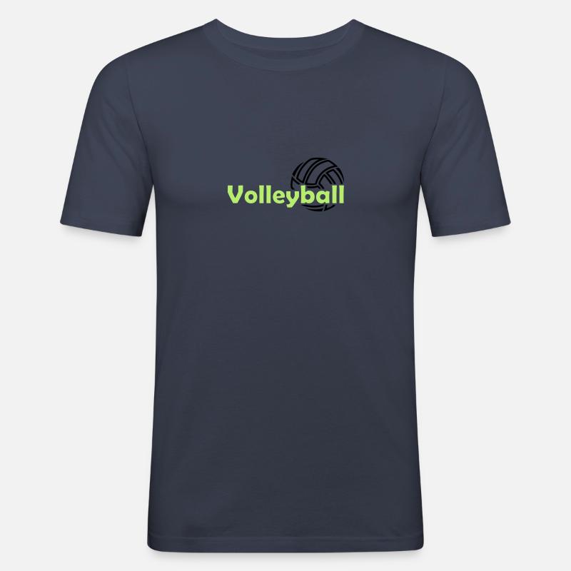 Volleyball - Männer Slim Fit T-Shirt - Navy