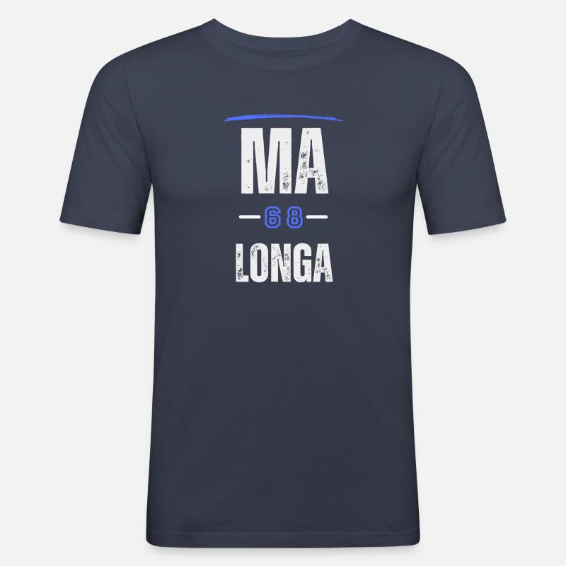 Mannheim 68 Longa - Männer Slim Fit T-Shirt - Navy