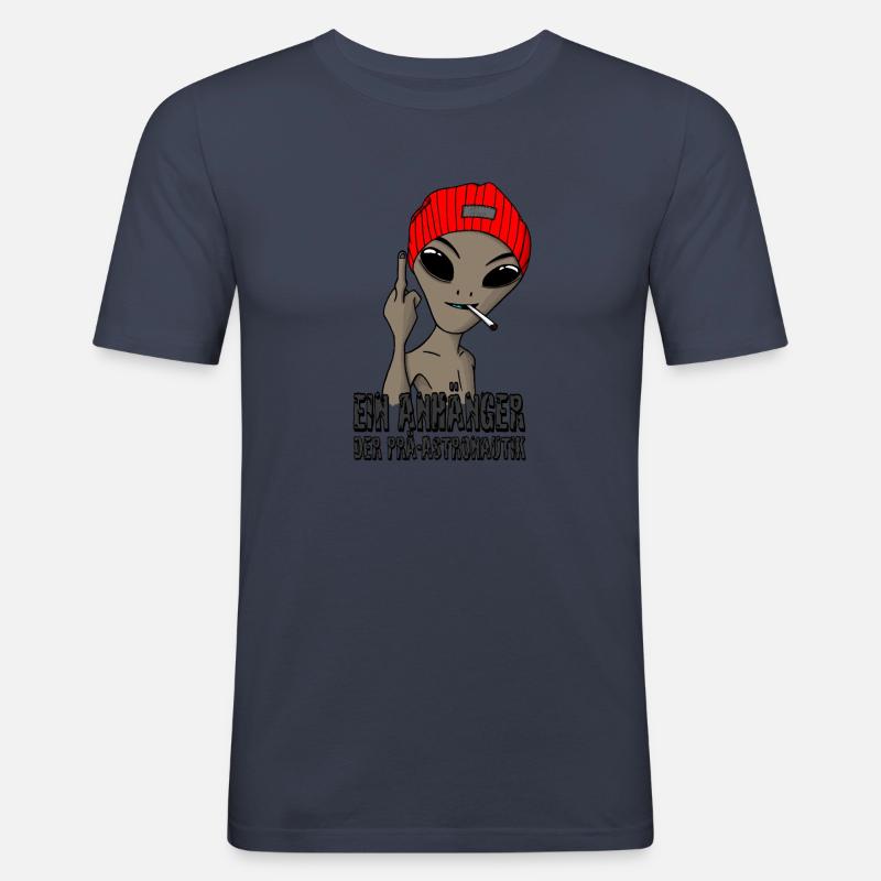 Ein Anhaenger der Prae-astronautik - Männer Slim Fit T-Shirt - Navy