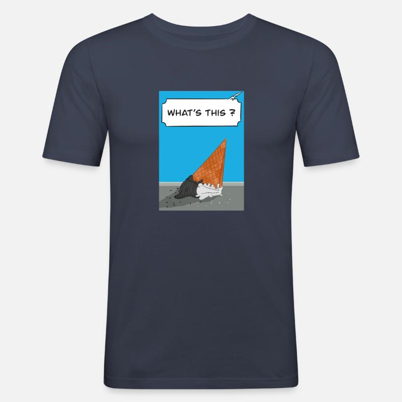Jack ließ sein Eis fallen - Männer Slim Fit T-Shirt - Navy