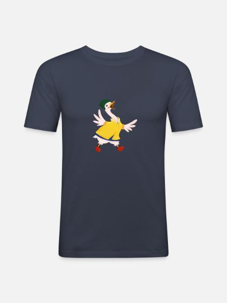 Duck - Männer Slim Fit T-Shirt - Navy