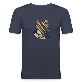 International Phonetic Alphabet - Männer Slim Fit T-Shirt - Navy - Vorne - Nik (191cm)