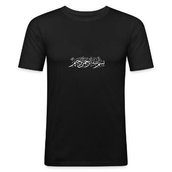 Bismillah Al Rahman Al Rahim - Men's Slim Fit T-Shirt - black - Front - Nik (191cm)