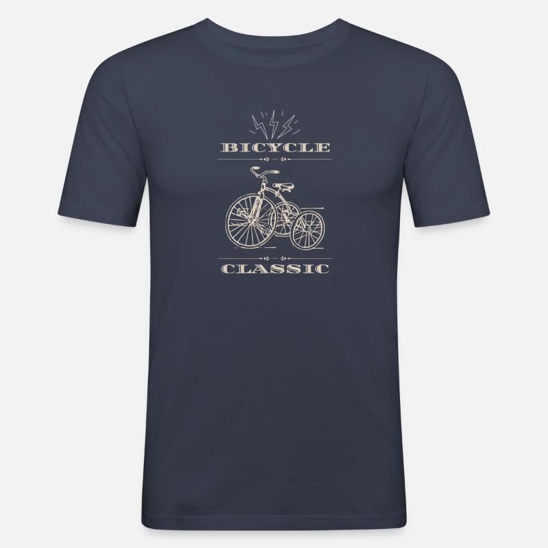Radfahrer - Männer Slim Fit T-Shirt - Navy