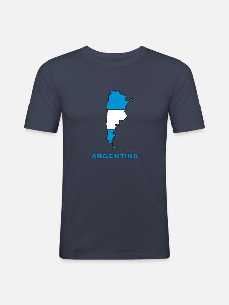 argentina - Men's Slim Fit T-Shirt - navy