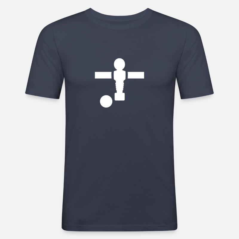 Tischkicker - Männer Slim Fit T-Shirt - Navy