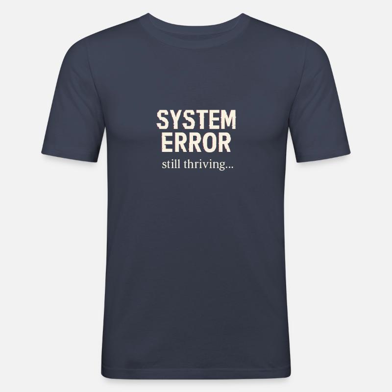 System Error - Männer Slim Fit T-Shirt - Navy