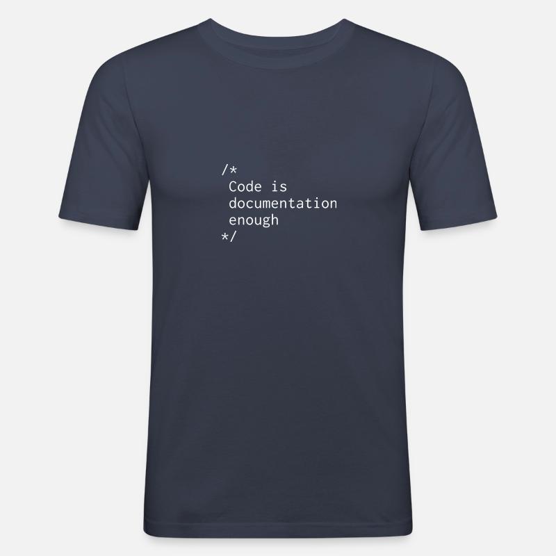 Code Coder Programmierer Developer Entwickler - Männer Slim Fit T-Shirt - Navy