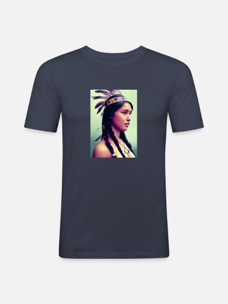 Außergewöhnliche Frau - Männer Slim Fit T-Shirt - Navy