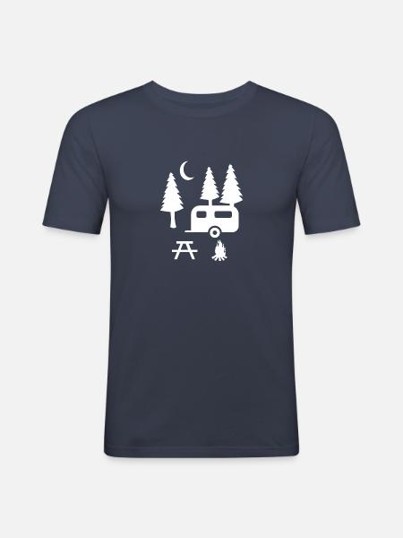 Camping caravan - Men's Slim Fit T-Shirt - navy