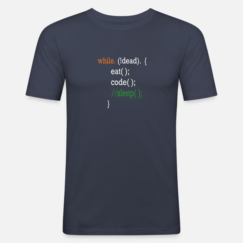 Programmierer Coding Shirt - Männer Slim Fit T-Shirt - Navy