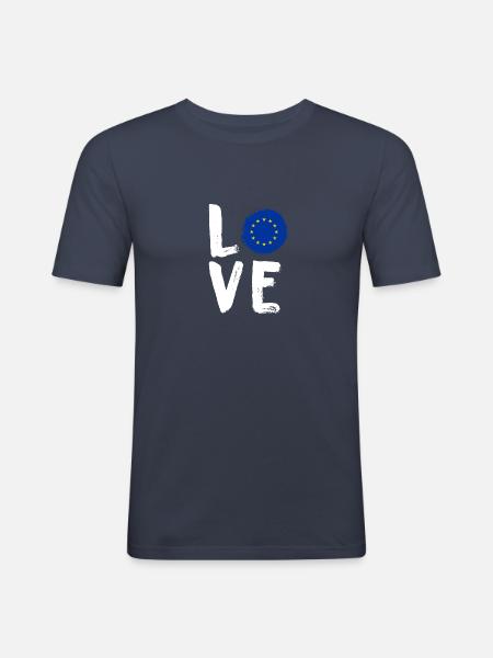 Europa - Männer Slim Fit T-Shirt - Navy
