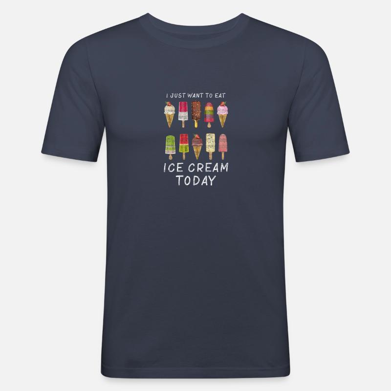 Eiscreme - Männer Slim Fit T-Shirt - Navy
