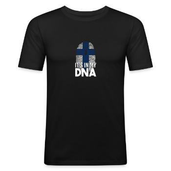Finlande nation viking - T-shirt près du corps Homme - noir - Devant - Nik (191cm)