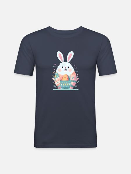 Easter Bunny - Men's Slim Fit T-Shirt - navy