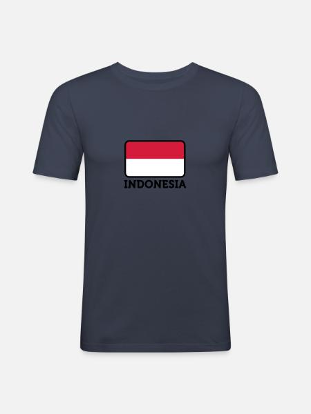 National flag of Indonesia - Men's Slim Fit T-Shirt -