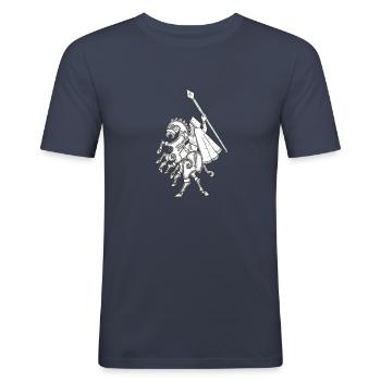 Odin, Reiten Sleipnir - Männer Slim Fit T-Shirt - Navy - Vorne - Nik (191cm)