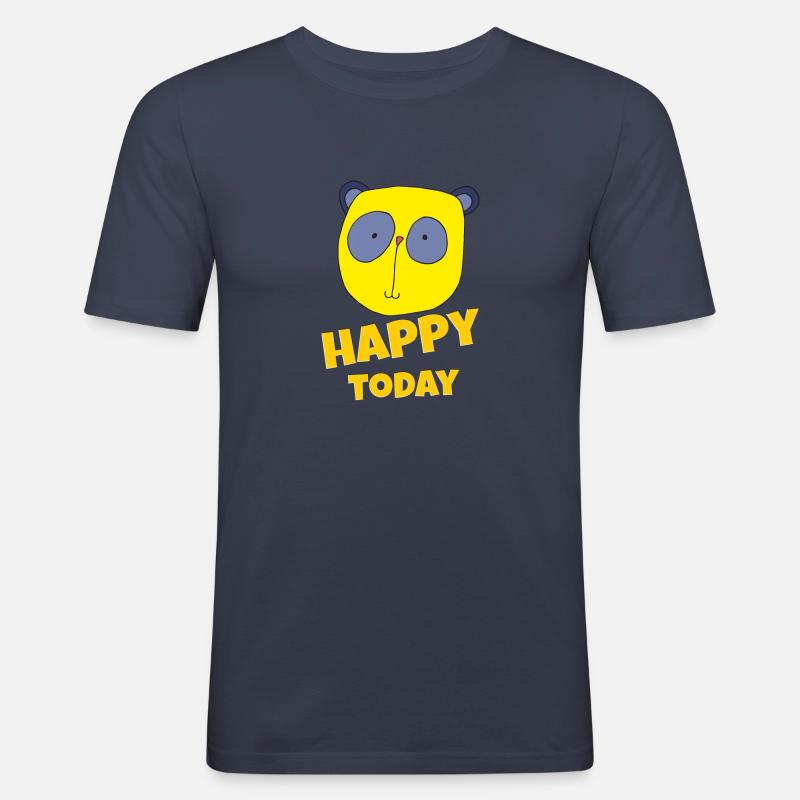 koala happy today - Männer Slim Fit T-Shirt - Navy
