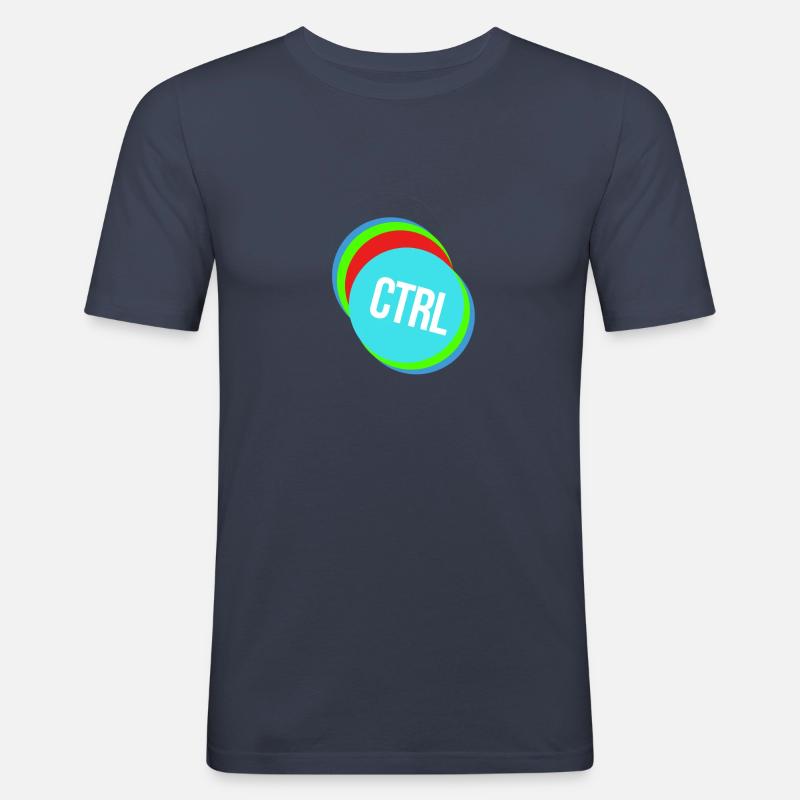 CTRL - Männer Slim Fit T-Shirt - Navy