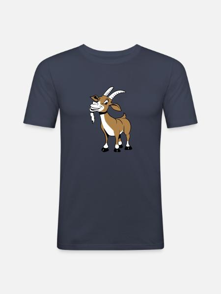 Goat laugh nicely - Men's Slim Fit T-Shirt - navy