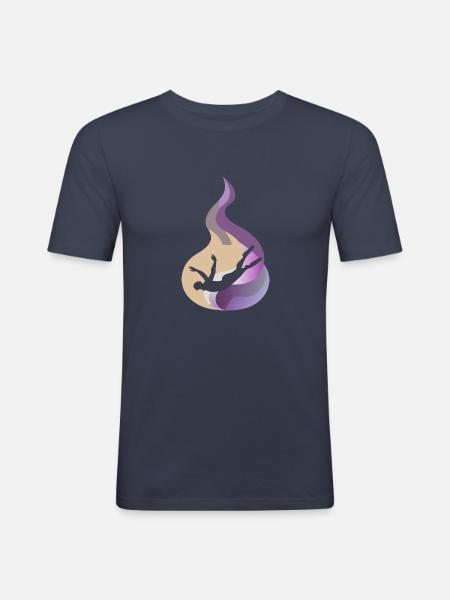 Schwimmer Schnorcheln - Männer Slim Fit T-Shirt - Navy