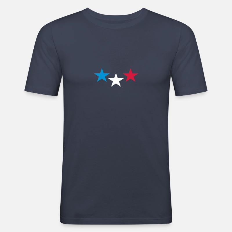 frankreich - Männer Slim Fit T-Shirt - Navy