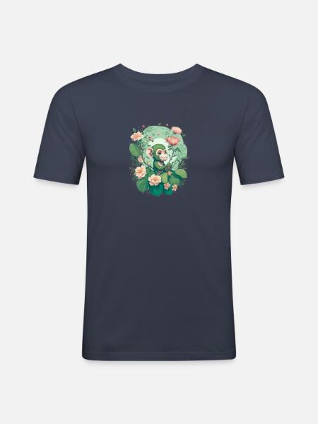CB Monkey - Männer Slim Fit T-Shirt - Navy
