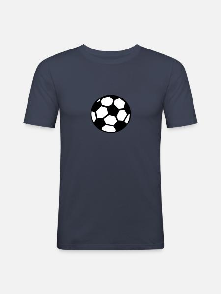 Fussball Ball - Männer Slim Fit T-Shirt - Navy