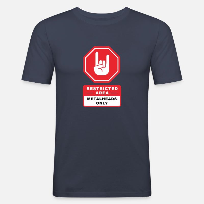 Metallköpfe - Männer Slim Fit T-Shirt - Navy