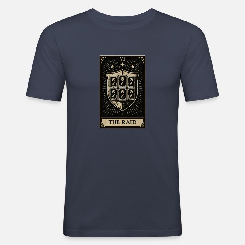 Tarot Datahoarding: Der RAID-Schutz - Männer Slim Fit T-Shirt - Navy