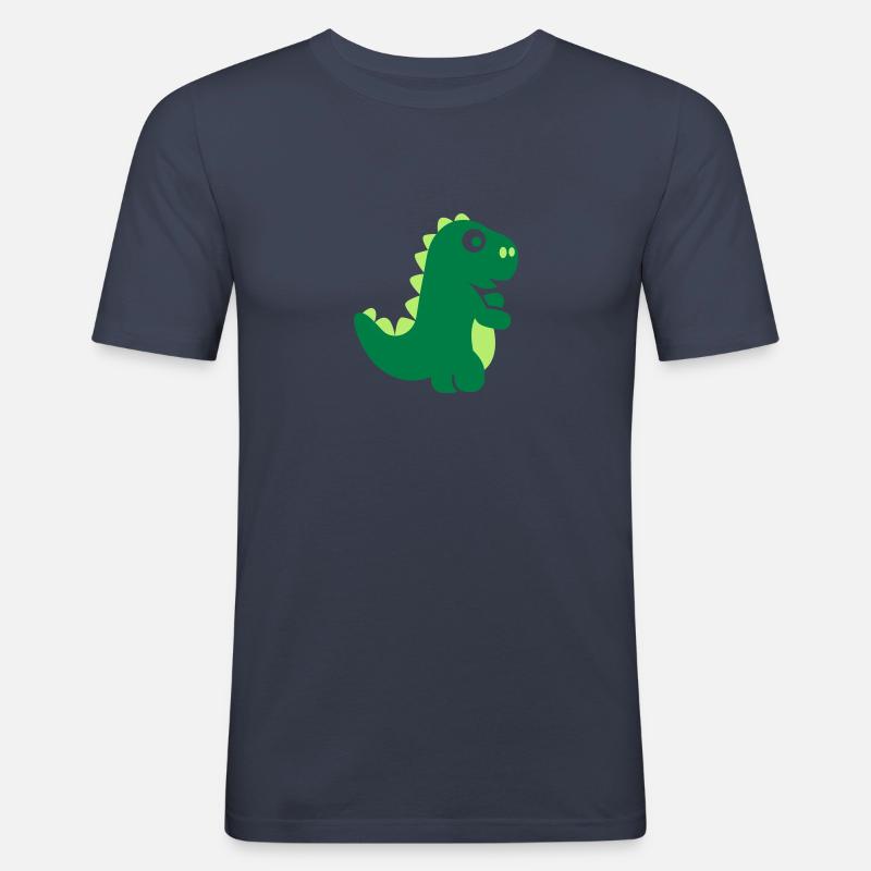 Dinosaurier - Männer Slim Fit T-Shirt - Navy