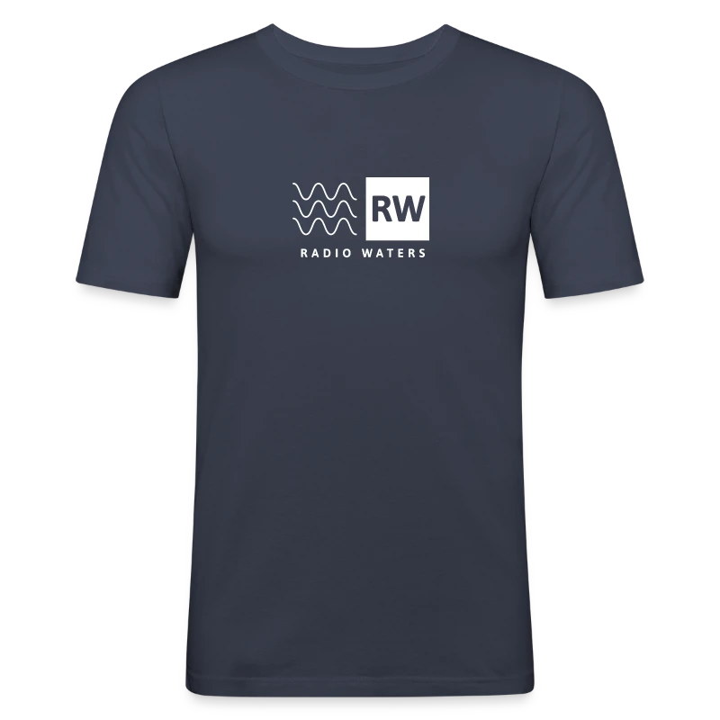 White Logo - Men's Slim Fit T-Shirt