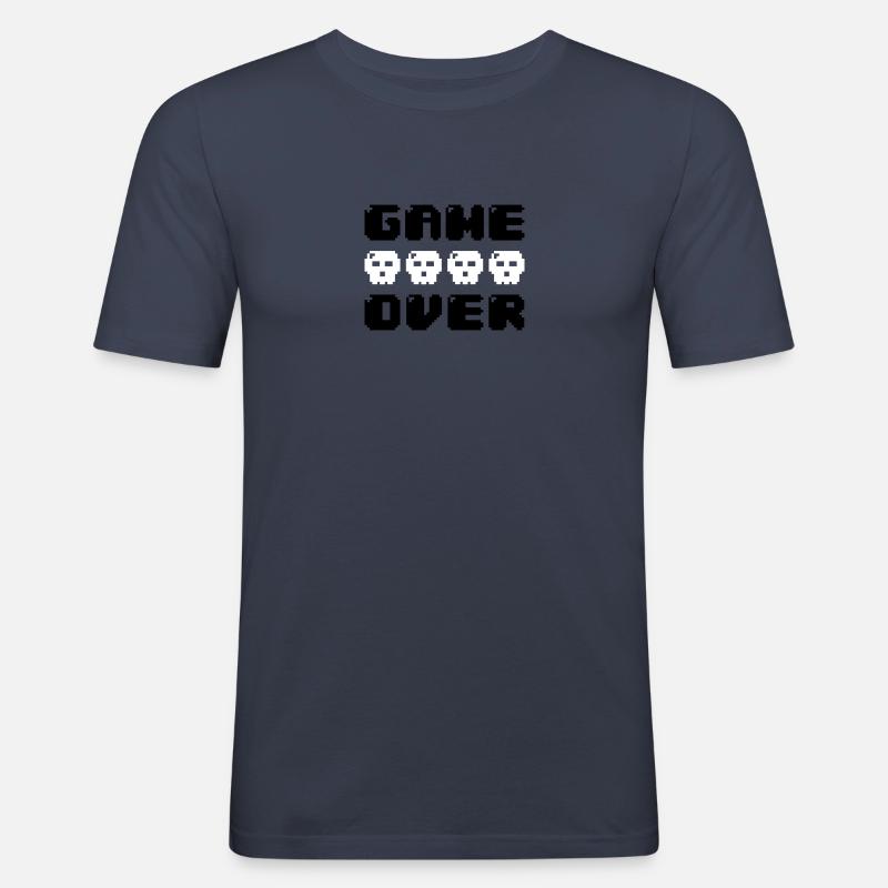 game over - Männer Slim Fit T-Shirt - Navy